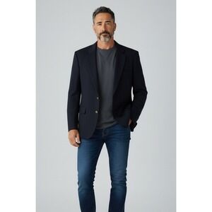 Jos A Bank Mens Kent Navy Camel Hair Sport Coat Blazer 46R